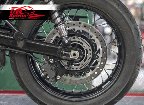 Triumph Street Scrambler & Bonneville T100/T120 - Upgrade Floating rear Brake Rotor & Pads kit