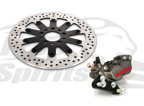 Bolt-in Upgrade braking kit for Harley Davidson Sportster 2000 up (4p. caliper & rotor diam. 300 mm)