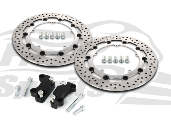 Harley Davidson Dyna dual disc (cast wheels) 08-17 - Brake rotors kit (320 mm) & pads - KIT