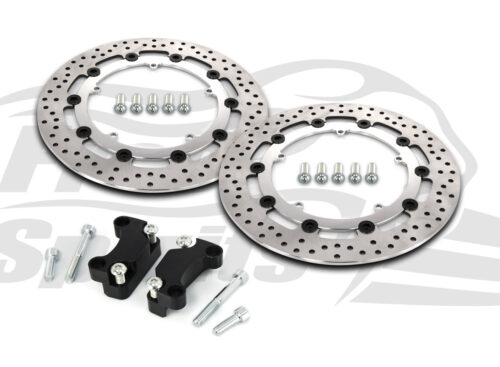 Harley Davidson Dyna dual disc (cast wheels) 08-17 - Brake rotors kit (320 mm) & pads - KIT
