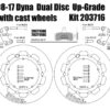 Harley Davidson Dyna dual disc (cast wheels) 08-17 - Brake rotors kit (320 mm) & pads - KIT