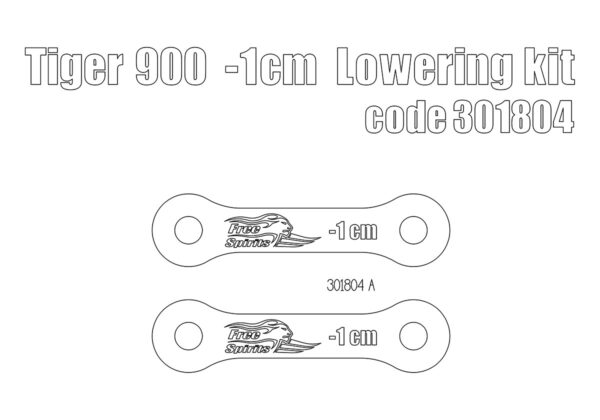 Rear suspension lowering kit (-10 mm) for Triumph Tiger 900