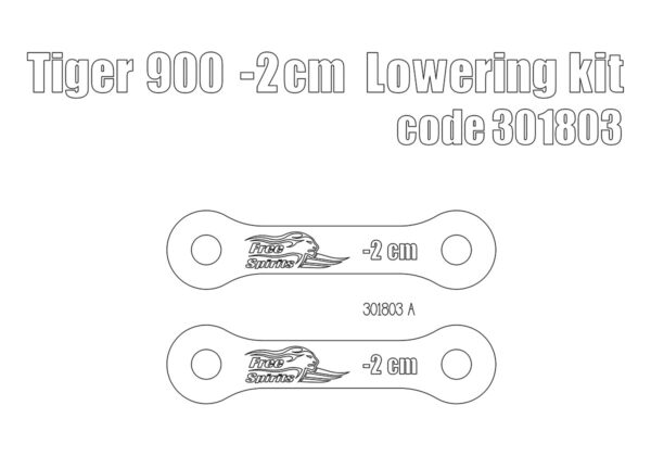 Rear suspension lowering kit (-20 mm) for Triumph Tiger 900