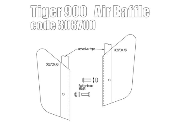 Air deflectors for Triumph Tiger 900