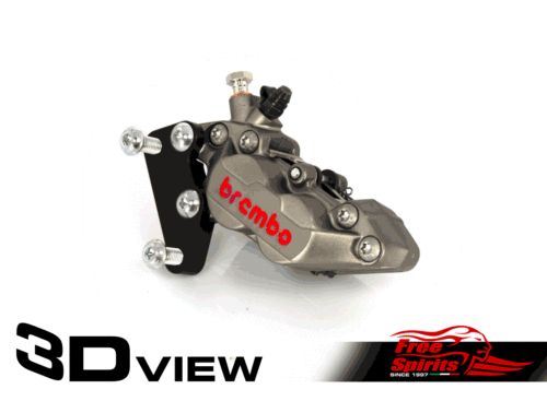 Front brake caliper 4 pot kit for Harley Davidson Sportster 00-13, Dyna 00-05 & Softail 00-14 - KIT