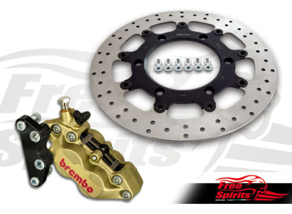 Front brake caliper 4 pot for Triumph Thruxton (865 cc) - KIT