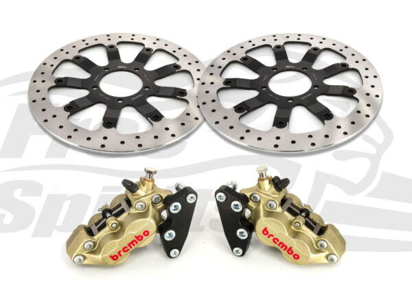 Bolt-in Upgrade braking kit for Triumph Bonneville T120 (4p. calipers & rotors diam. 340 mm)