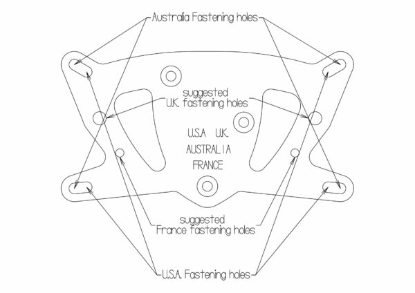 Side license plate bracket for Triumph Bobber & Speedmaster 1200 - KIT