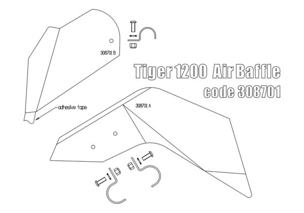 Air deflectors for Triumph Tiger 1200