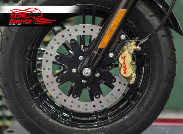 Bolt-in Upgrade braking kit for Harley Davidson Sportster 2000 up (4p. caliper & rotor diam. 300 mm)