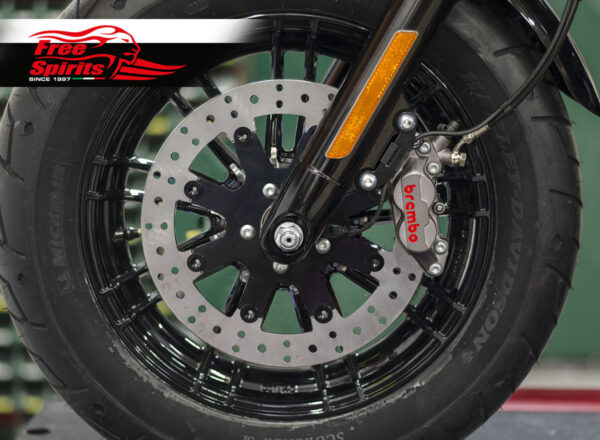 Bolt-in Upgrade braking kit for Harley Davidson Sportster 2000 up (4p. caliper & rotor diam. 300 mm)