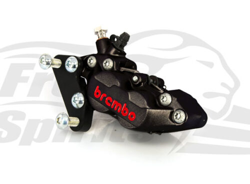 Front brake caliper 4 pot kit (Black) for Harley Davidson Sportster 00-13, Dyna 00-05 & Softail 00-14