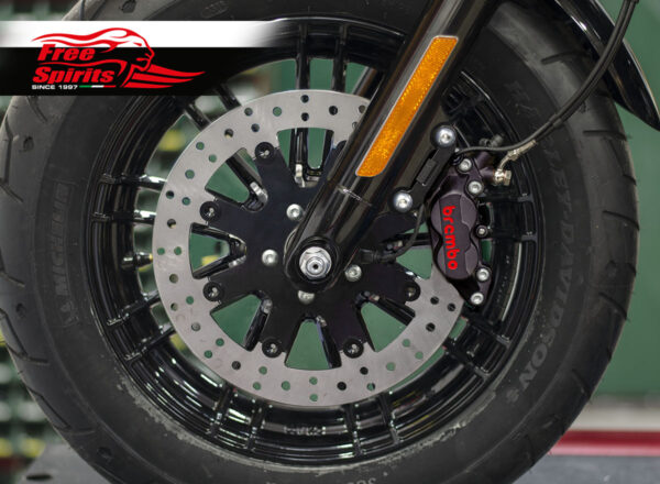 Bolt-in Upgrade braking kit for Harley Davidson Sportster 2000 up (4p. caliper & rotor diam. 300 mm)