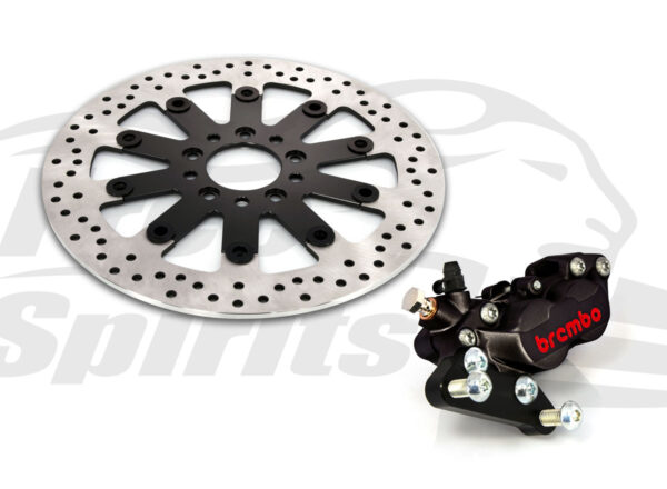 Bolt-in Upgrade braking kit for Harley Davidson Sportster 2000 up (4p. caliper & rotor diam. 300 mm)