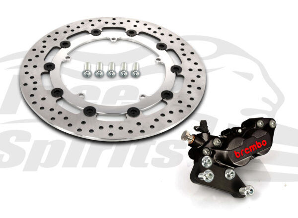 Harley Davidson Dyna cast wheels 06-17 - Bolt-in kit with 4p. caliper & rotor 320 mm - KIT