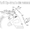 Brembo caliper 4 pot rear bracket for Harley Davidson Softail 2018 up - KIT