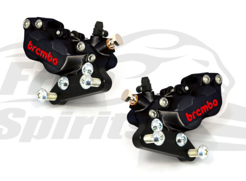 Front brake calipers 4 pot kit (Black) for Harley Davidson 2006 up with dual disc