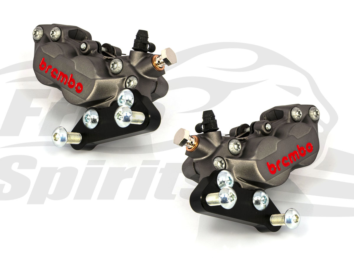 Front brake calipers 4 pot kit for Harley Davidson 2006 up with dual disc - KIT