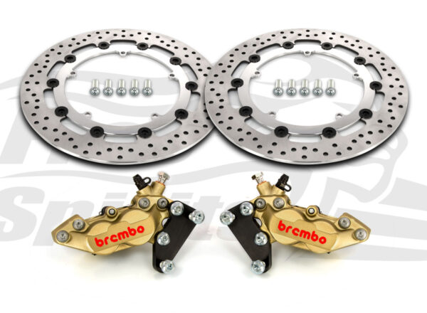 Harley Davidson Touring 07-09, Dyna 06-17 & V-Rod 02-10 - Bolt-in kit with 4p. calipers & rotors 320 mm - KIT
