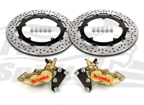 Harley Davidson Touring 07-09, Dyna 06-17 & V-Rod 02-10 - Bolt-in kit with 4p. calipers & rotors 320 mm - KIT