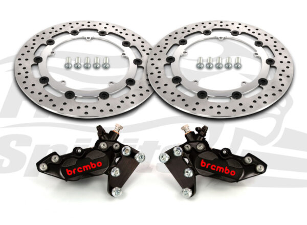 Harley Davidson Touring 07-09, Dyna 06-17 & V-Rod 02-10 - Bolt-in kit with 4p. calipers & rotors 320 mm - KIT