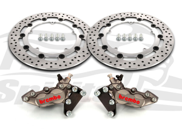 Harley Davidson Touring 07-09, Dyna 06-17 & V-Rod 02-10 - Bolt-in kit with 4p. calipers & rotors 320 mm - KIT