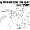 Brembo caliper 4 pot rear bracket for Harley Davidson Dyna 06 up