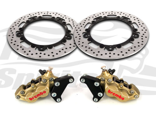 Bolt-in Upgrade braking kit for Triumph Trident 660 (4p. gold calipers & rotors diam. 320 mm)