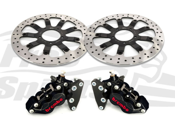 Bolt-in Upgrade braking kit for Triumph Bonneville T120 (4p. calipers & rotors diam. 340 mm)