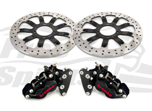 Bolt-in Upgrade braking kit for Triumph Bonneville T120 (4p. calipers Black & rotors diam. 340 mm)