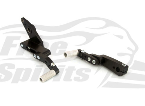 Reclining pedals kit for Triumph Tiger 1200 & Tiger Explorer (Black)