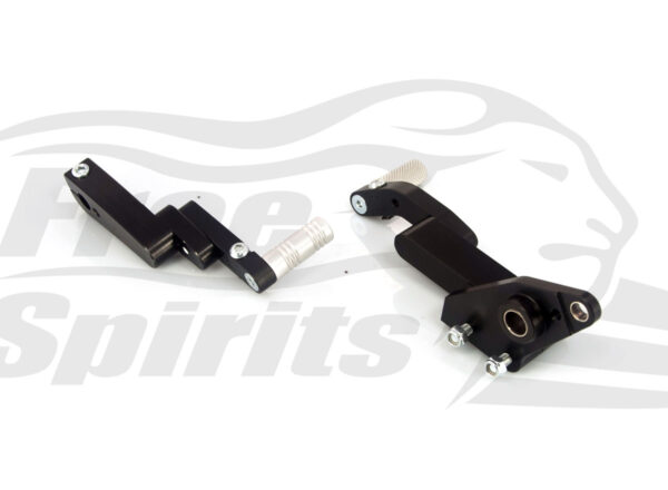 Reclining pedals kit for Triumph Tiger 1200 & Tiger Explorer (Black)