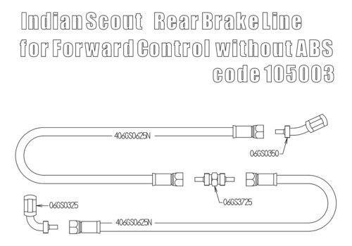 Conduite de frein arrière pour Indian Scout sans ABS