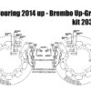 Harley Davidson Touring 2014 up - Bolt-in kit with 4p. calipers & rotors 320 mm - KIT