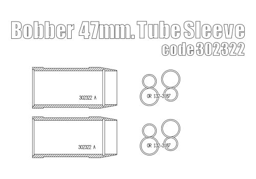 Cubierta barras de la horquilla (Showa 47mm) para Triumph Bobber y Speedmaster 1200