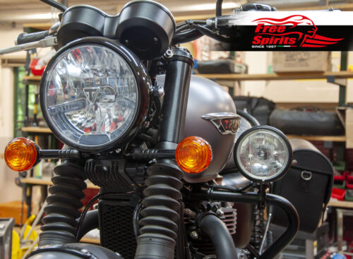 Side light bracket kit for Triumph Classic protection bars