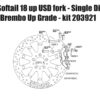 Harley Davidson Softail Sport Glide - Bolt-in kit with 4p. caliper & rotor 320 mm - Image 6