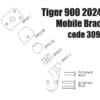 Soportes smartphone y navegador satelital para Triumph Tiger 900 dal 2024 - Imagen 16
