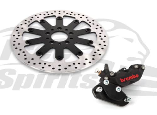 Harley Davidson 84-99 con disco freno singolo - Kit pinza 4p. e disco freno 320 mm - Nero