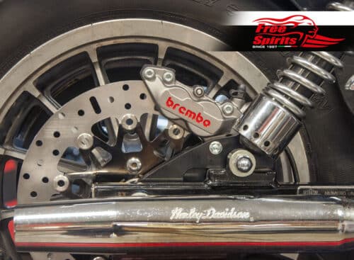 Kit freno Brembo posteriore 4 Pistoni per Harley Davidson Dyna 91-99 - Titanio