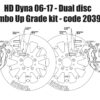 Harley Davidson Dyna doppio disco dal 2008 - Kit pinze 4p. e dischi freno 320 mm - immagine 4