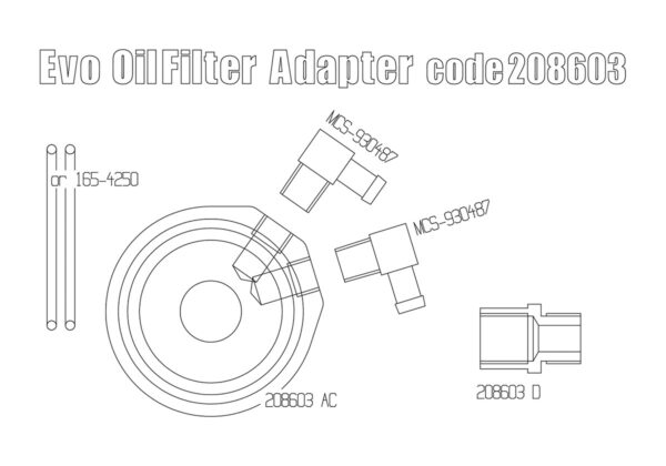 Adattatore filtro olio per HD Sportster 04-22 e Big Twin Evo 84-99 - immagine 2